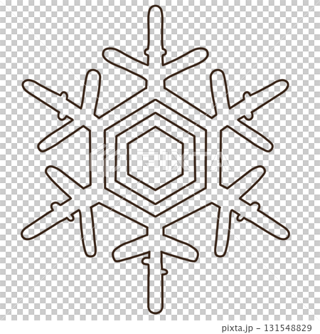 雪の結晶 線画イラスト 雪の結晶 線画イラスト 131548829
