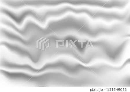 Abstract Waving White Satin Fabric Vector Background Smooth Silk Texture. 131549053