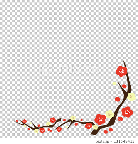 シンプルな梅の花のベクターイラスト04 シンプルな梅の花のベクターイラスト04 131549413