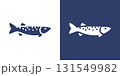 Trout salmon fish icon simple logo flat silhouette graphic isolated 131549982