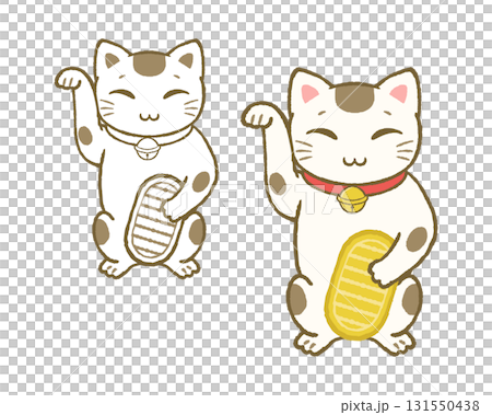 Japanese lucky charm: Maneki-neko 131550438