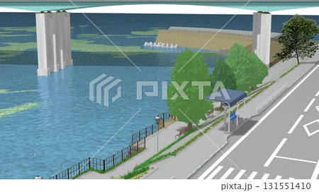 アニメーションの背景に使える PNG素材『青い海の見える公園』空は透明ですのでご自由にどうぞ アニメーションの背景に使える PNG素材『青い海の見える公園』空は透明ですのでご自由にどうぞ 131551410