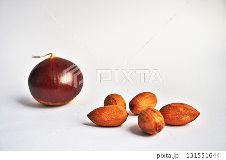 クリとカヤの実(秋、十月) クリとカヤの実(秋、十月) 131551644