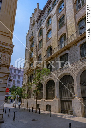 バルセロナ、街並み、快晴、真夏、スペイン 131551829