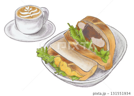 サンドイッチとコーヒー サンドイッチとコーヒー 131551934