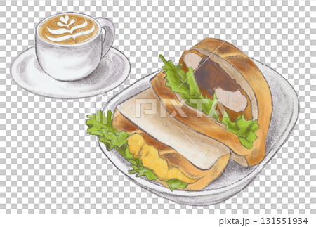 サンドイッチとコーヒー サンドイッチとコーヒー 131551934