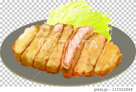 Hand-drawn style _ pork cutlet Hand-drawn style _ pork cutlet 131552048