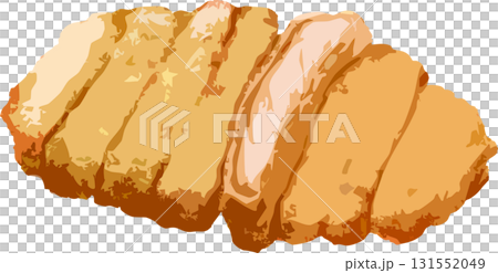Hand-drawn style _ pork cutlet 131552049