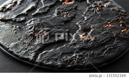 Volcanic Planet Surface Closeup. 131552169