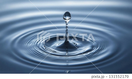 Water Drop Impact Ripple Effect. 131552170