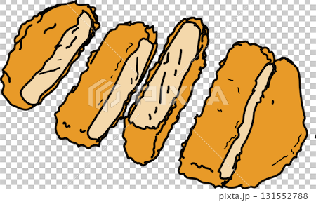 漫画タッチ_とんかつ_揚げ物 漫画タッチ_とんかつ_揚げ物 131552788