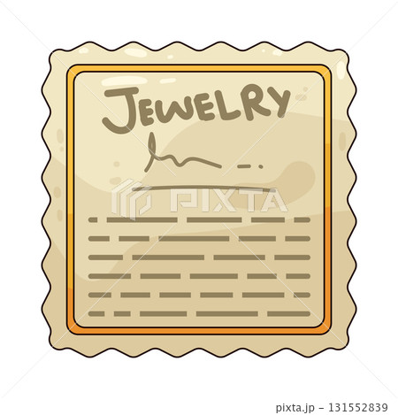 illustration of Jewelry Certificate illustration of Jewelry Certificate 131552839