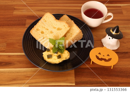 シフォンケーキかぼちゃクリーム 131553366