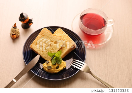 シフォンケーキかぼちゃクリーム 131553528