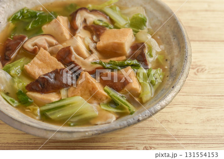 ハクサイと厚揚げの餡かけ煮 131554153