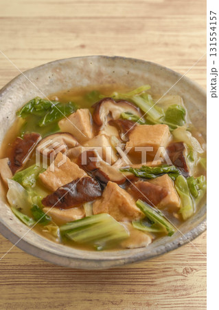 ハクサイと厚揚げの餡かけ煮 ハクサイと厚揚げの餡かけ煮 131554157