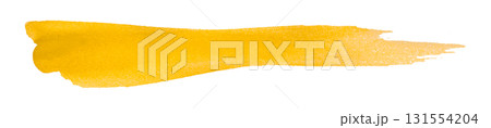 yellow watercolor background. Artistic hand paint. Isolated on transparent background. 131554204