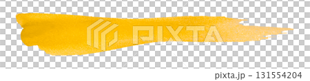 yellow watercolor background. Artistic hand paint. Isolated on transparent background. 131554204