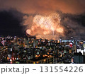 鹿児島の夜空を彩る錦江湾サマーナイト花火大会の空撮 131554226