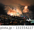 鹿児島の夜空を彩る錦江湾サマーナイト花火大会の空撮 131554227