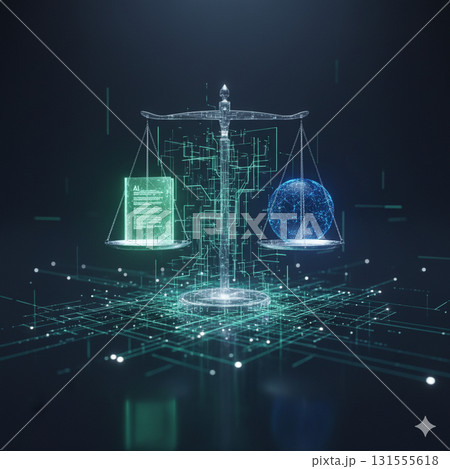 AI倫理とガバナンスの確立｜未来の技術を支える信頼とルールのイメージ 131555618