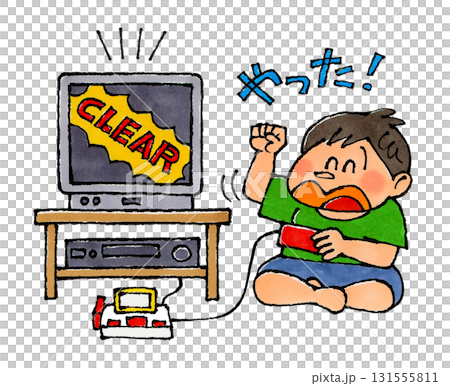 Boys playing video games 131555811