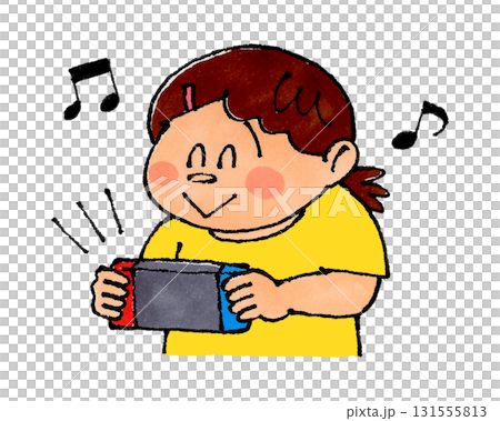 一個女孩在玩遊戲 131555813