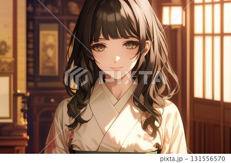 和室にいる着物美女 和室にいる着物美女 131556570