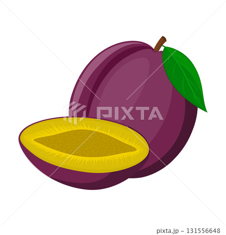 Plums vector illustration. Set of whole and sliced blue plum fruits isolated on white background, flat design Plums vector illustration. Set of whole and sliced blue plum fruits isolated on white background, flat design 131556648