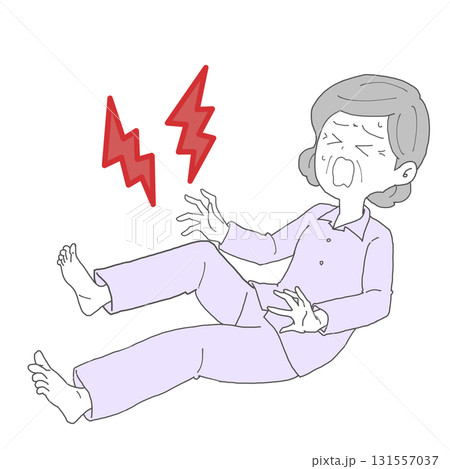 足がつったシニア女性2 131557037