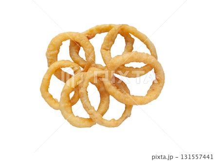揚げたてのオニオンリング【白背景・切り抜き】 131557441