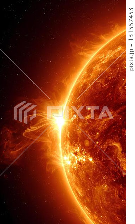 背景素材_太陽フレア 背景素材_太陽フレア 131557453