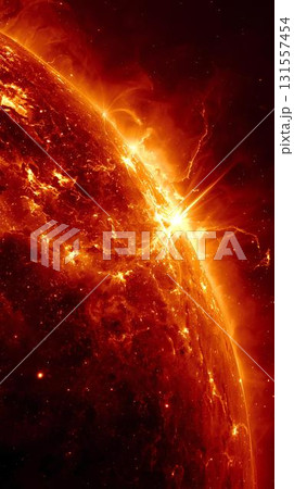 背景素材_太陽フレア 背景素材_太陽フレア 131557454