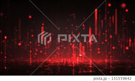 Futuristic finance background with risky red signals glowing Futuristic finance background with risky red signals glowing 131559642