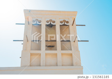 Ras Al Khaimah, UAE – 14.04.2025: The desert coastal town (ghost town) of Jazeera Al Hamra includes a fort, three schools, an open-air market and mosques nestled between hundreds of villas . High Ras Al Khaimah, UAE – 14.04.2025: The desert coastal town (ghost town) of Jazeera Al Hamra includes a fort, three schools, an open-air market and mosques nestled between hundreds of villas . High 131561185