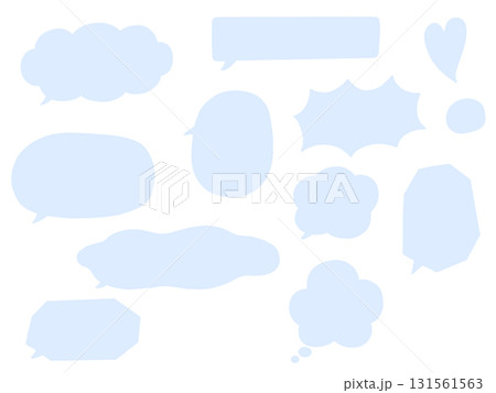 シンプルでかわいい吹き出しのイラストセット 131561563