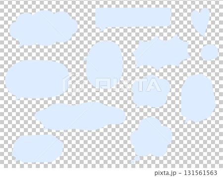 シンプルでかわいい吹き出しのイラストセット 131561563