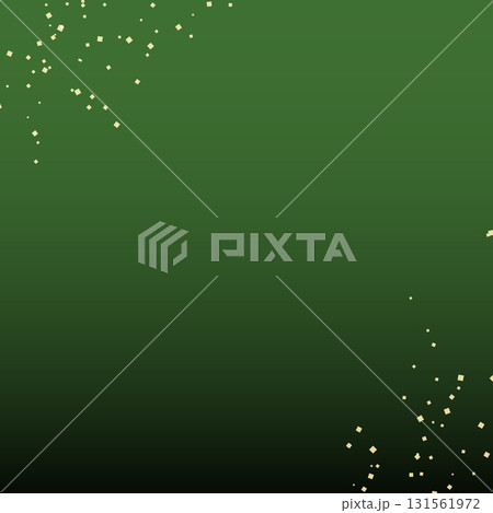 和風の金色の切箔入り緑グラデーション背景	 131561972