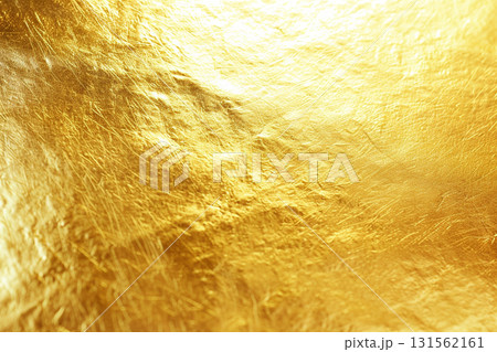 高級感あふれる金色の金箔素材 高級感あふれる金色の金箔素材 131562161