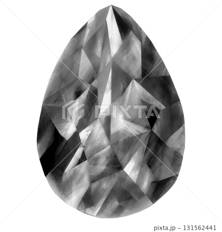 透明な宝石のイラスト、ダイヤモンドのようなイラスト、クリスタルのような透明感のあるイラスト 131562441