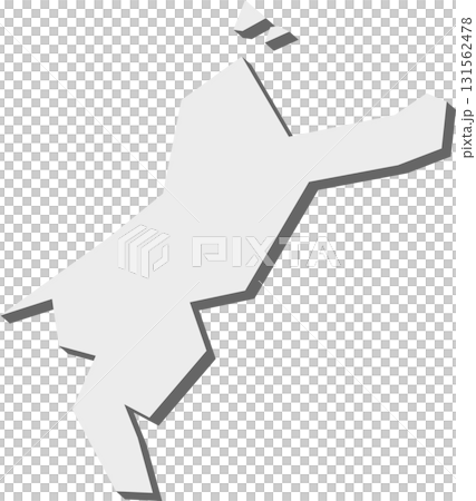 Simple map of Ehime Prefecture (white) 131562478