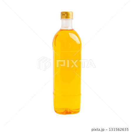 Olive vegetable oil glass bottle isolated on white background with clipping path, organic healthy food for cooking. 131562635