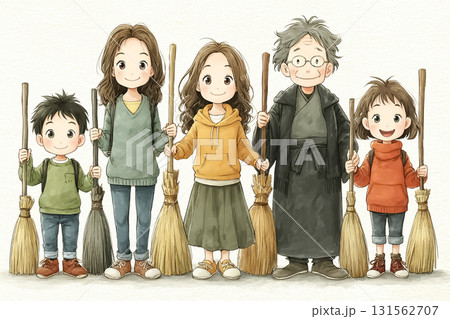 美優シリーズ：美優3世代 魔法使い・魔女コスプレ集合シーン 131562707