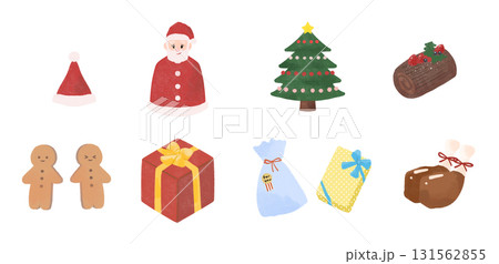 かわいいクリスマスのイラスト素材 かわいいクリスマスのイラスト素材 131562855