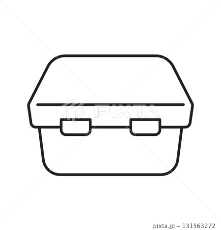 Takeout or lunch box icon. Disposable fast food box Takeout or lunch box icon. Disposable fast food box 131563272