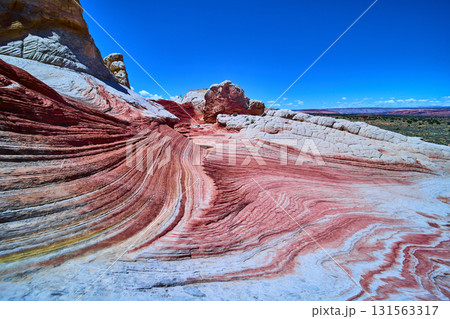Swirling Sandstone Striations and Rock Formations White Pocket Arizona Desert Swirling Sandstone Striations and Rock Formations White Pocket Arizona Desert 131563317