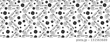 Seamless game controller banner. 131563689