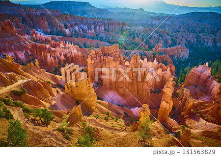 Sunrise Light on Thor's Hammer Hoodoos and Trails Bryce Canyon National Park Sunrise Light on Thor's Hammer Hoodoos and Trails Bryce Canyon National Park 131563829