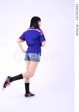 女性サッカーサポーター 女性サッカーサポーター 131563881