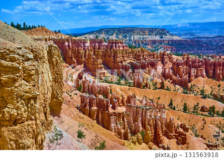 Bryce Canyon Hoodoos and Cliffs at Sunset Point Utah Panoramic View 131563918